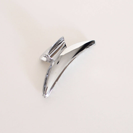 Silver Luna Arc Metal Hair Claw Clip