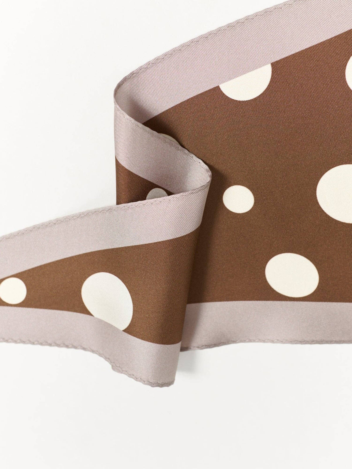 Brown Polka Dot Silk Neckerchief
