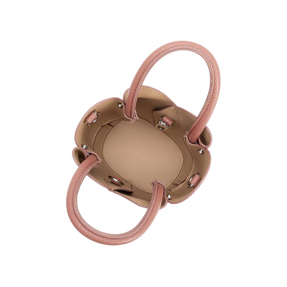 Tulip Mini Rose Vegan Leather Top Handle