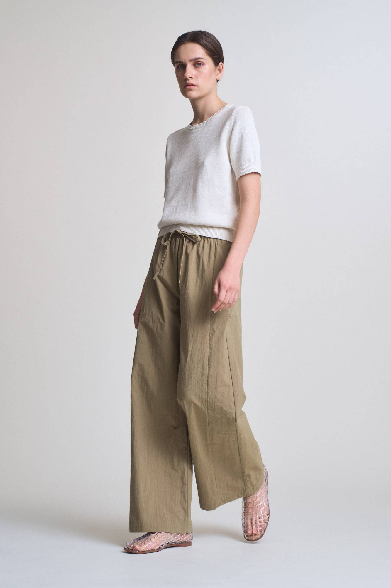 Drawstring Panel Pants