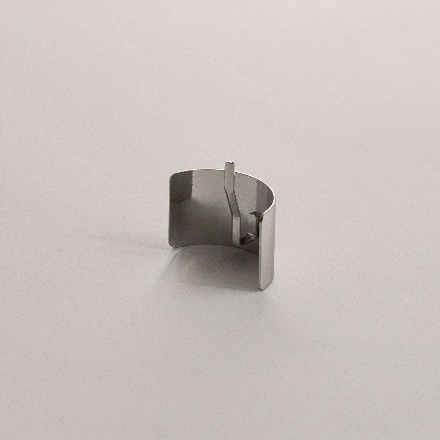 Silver Metal Rectangular Hair Ponytail Cuff Stick