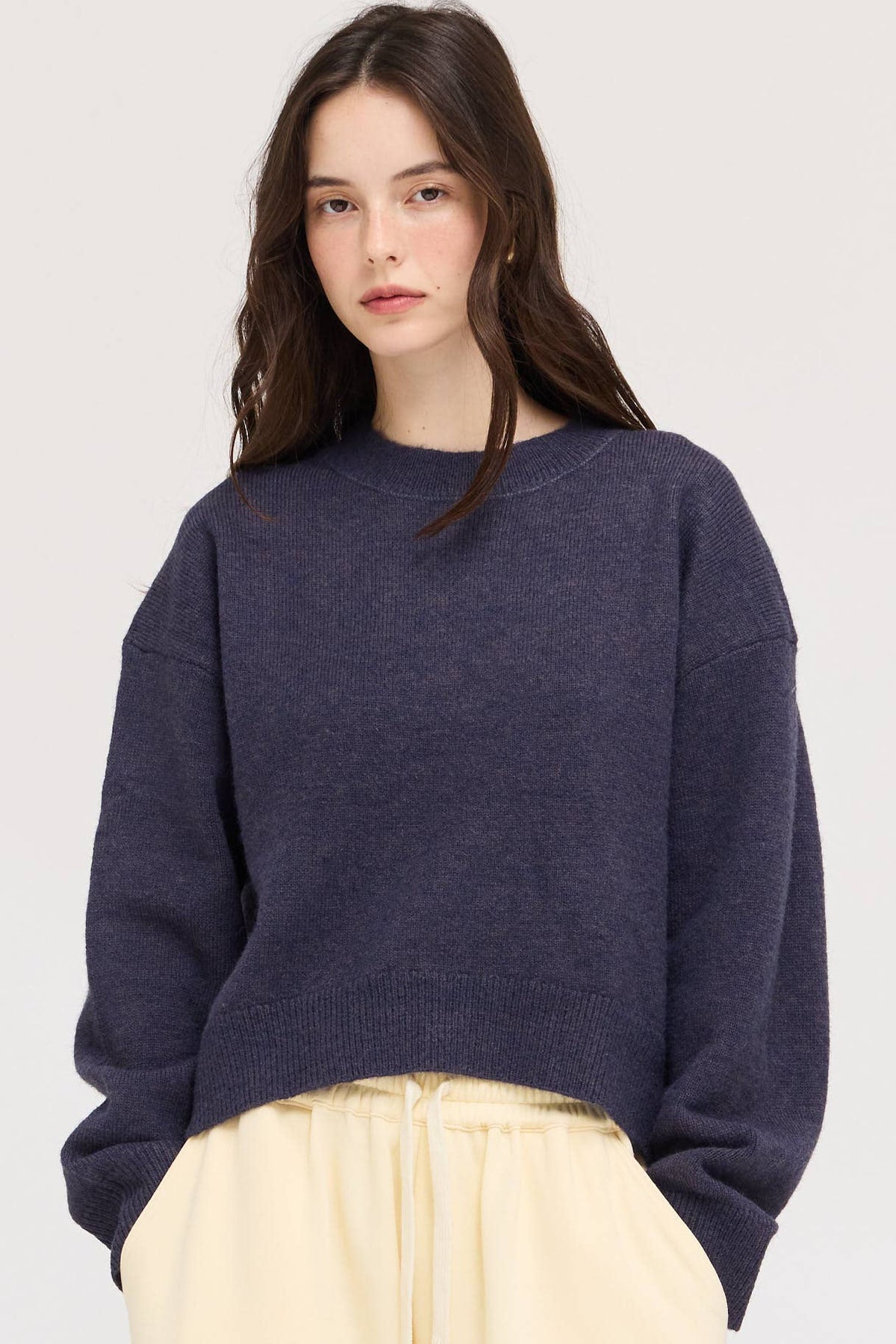 Heathered Blackberry Pullover Sweater