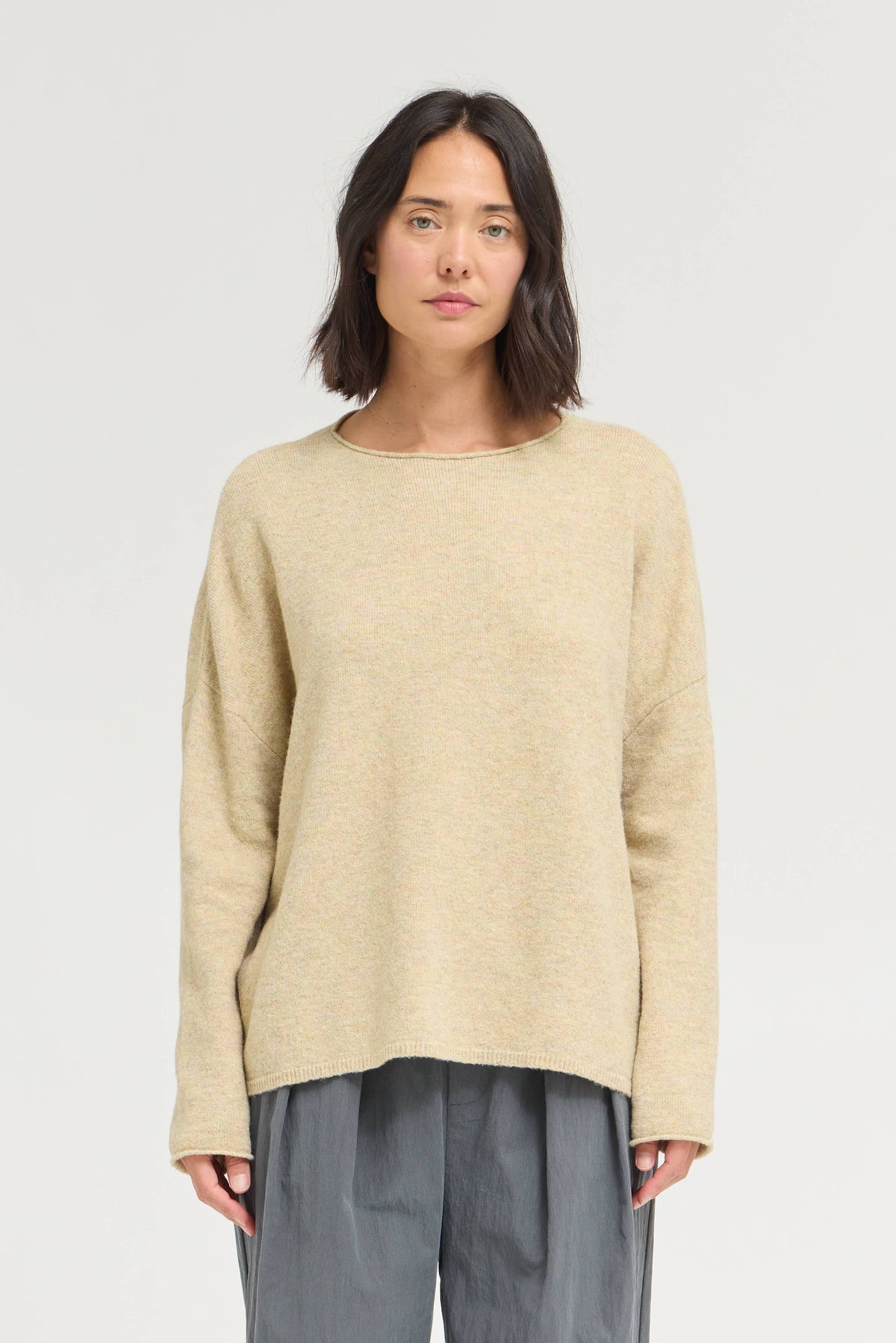 Yellow Speckled Fuzzy Pullover Sweater