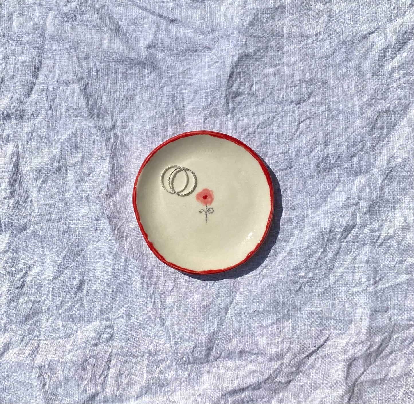Handmade Ceramic Hyacinth Ring Dish