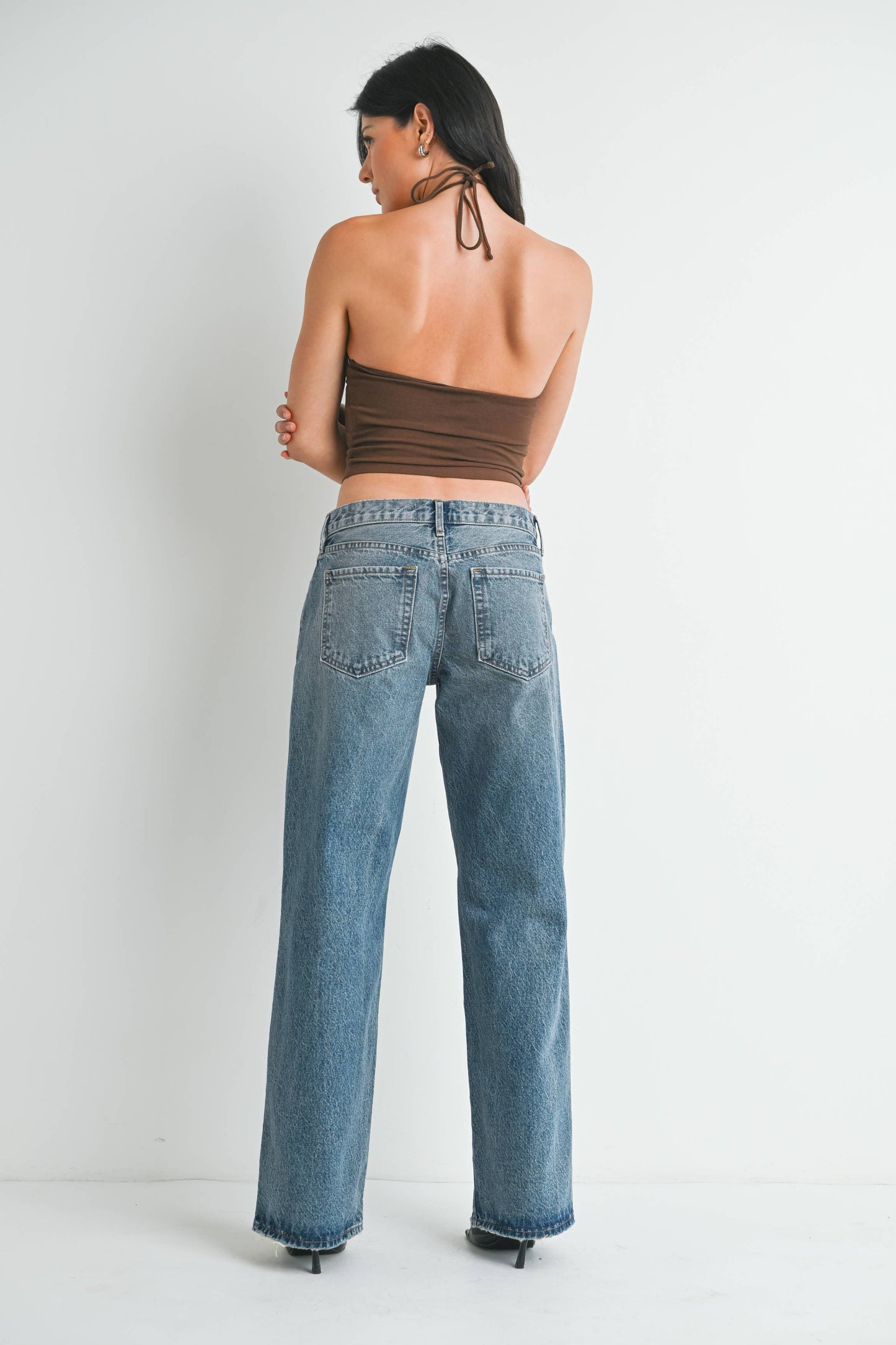 Medium Wash Low Rise Slouch Jean - 100% Cotton