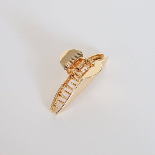 Gold Luna Arc Metal Hair Claw Clip