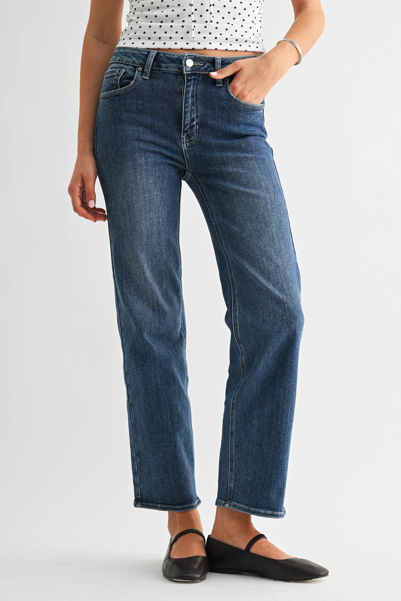 Medium Wash Classic Straight Leg Jean