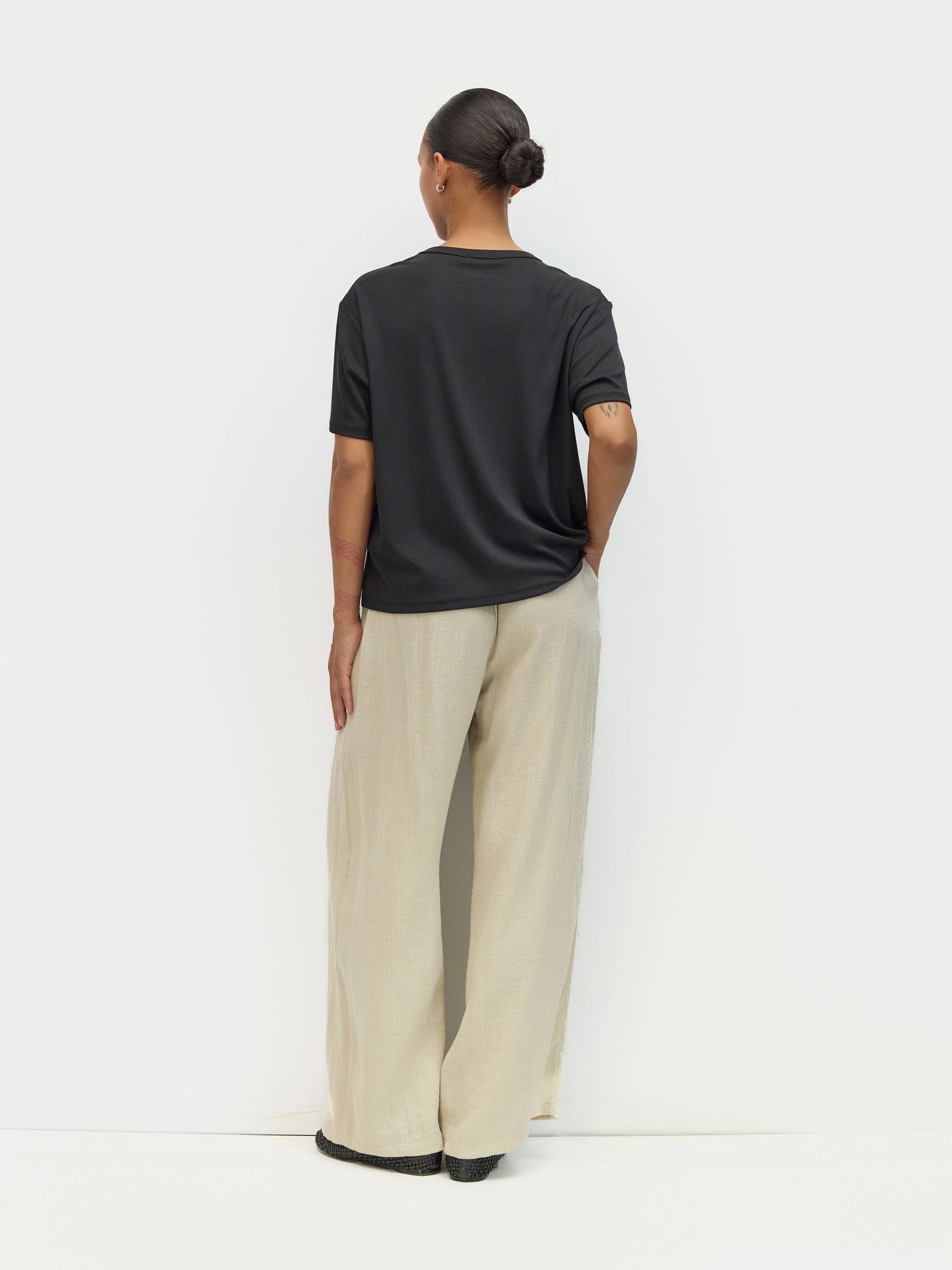 Oversized Modal Crew Neck Top