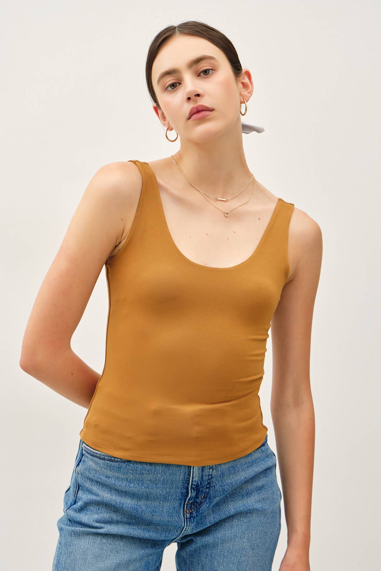 Scoop Neck Jersey Tank Top