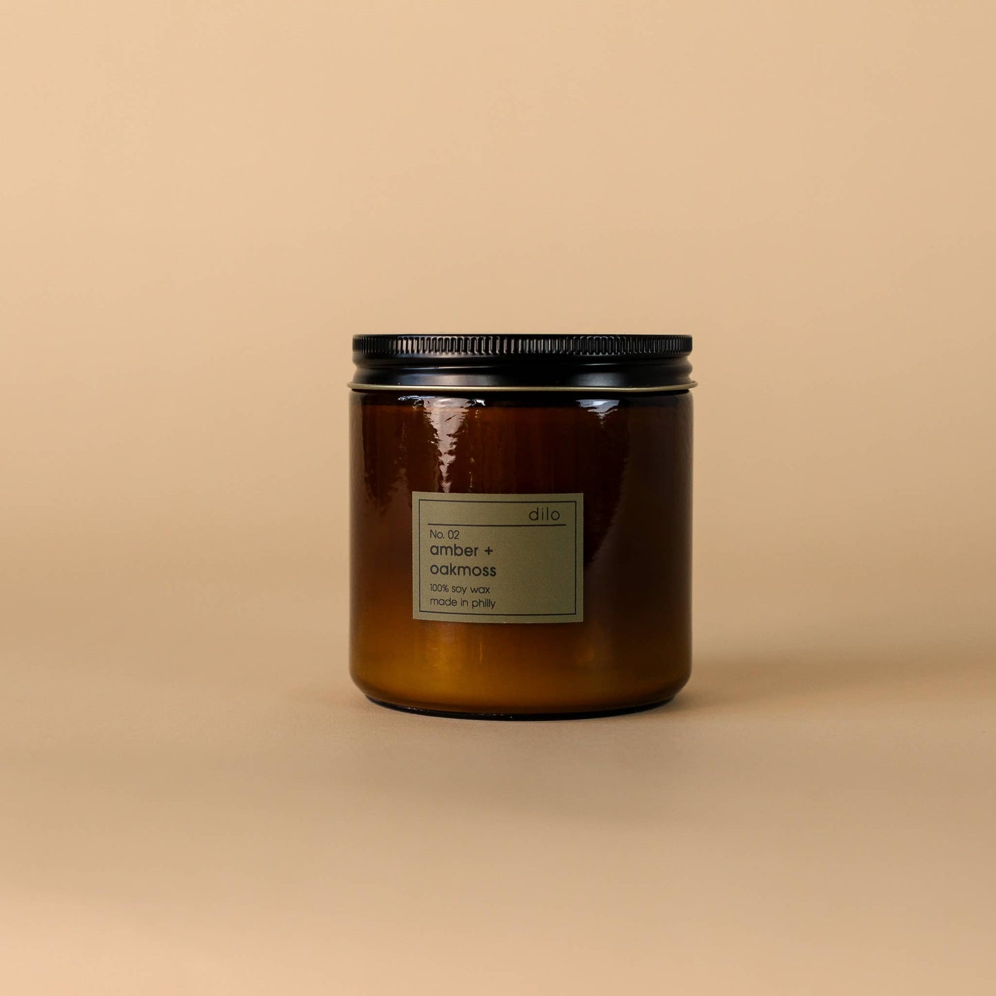 No. 02 Amber + Oakmoss Soy Candle