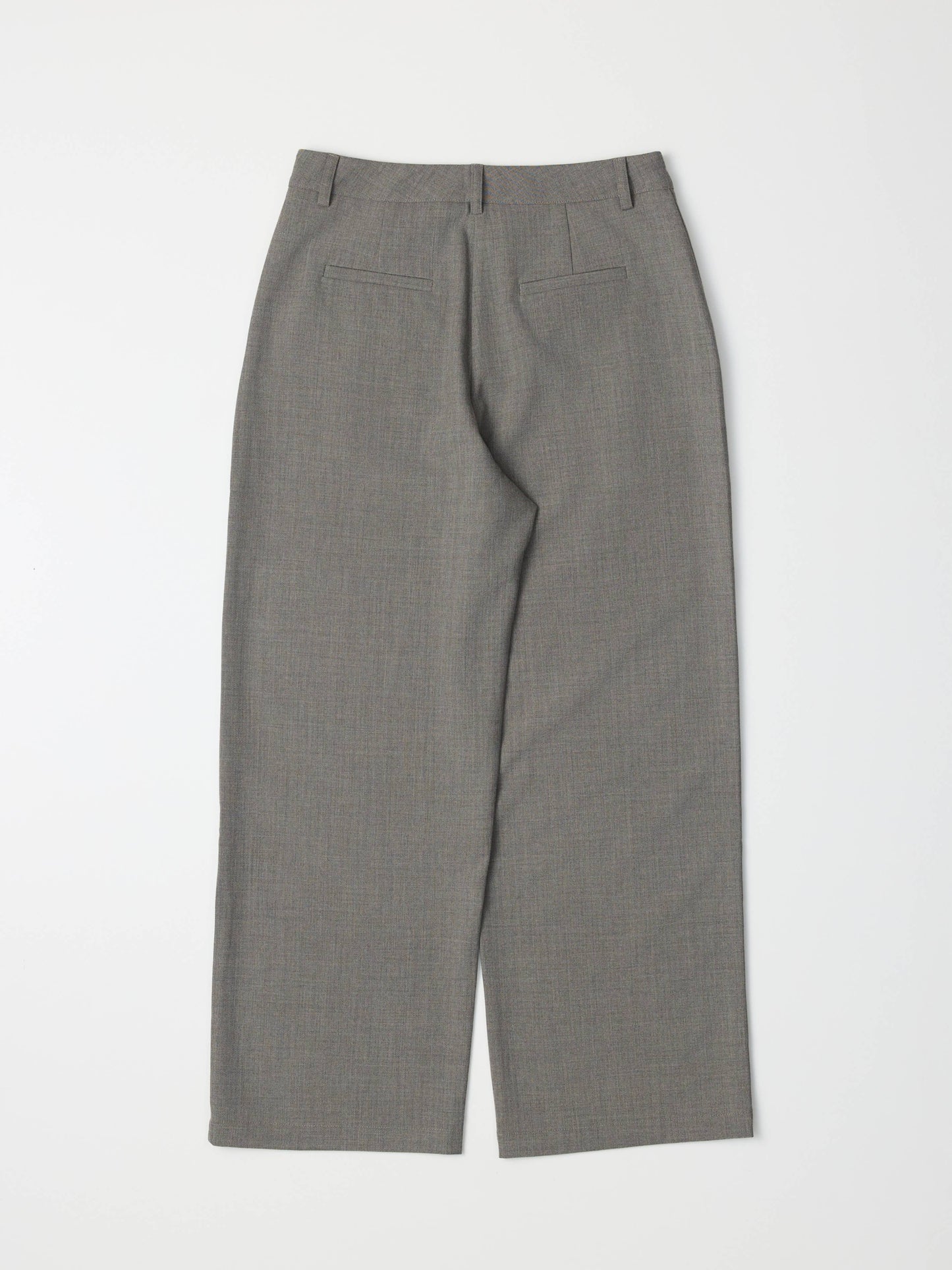 Charcoal Pleated Straight Leg Trouser