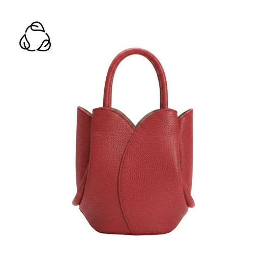 Tulip Mini Red Vegan Leather Top Handle
