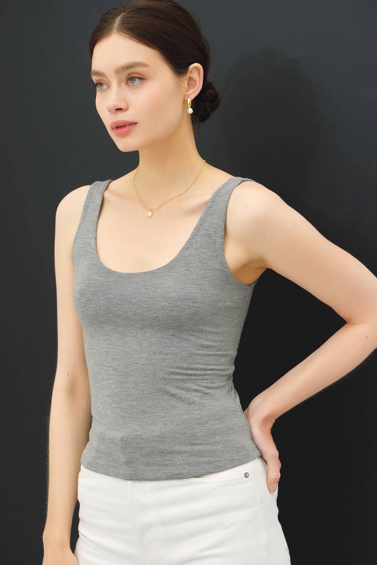 Scoop Neck Jersey Tank Top