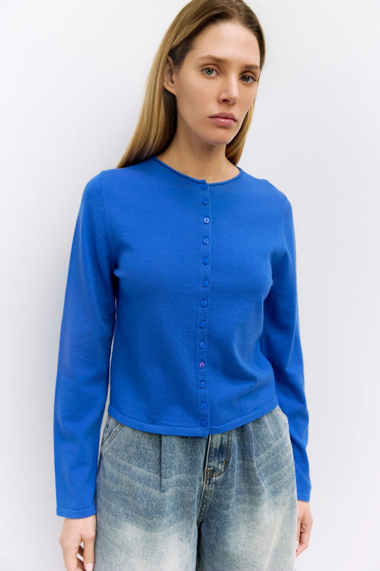 Rollneck Fitted Cardigan