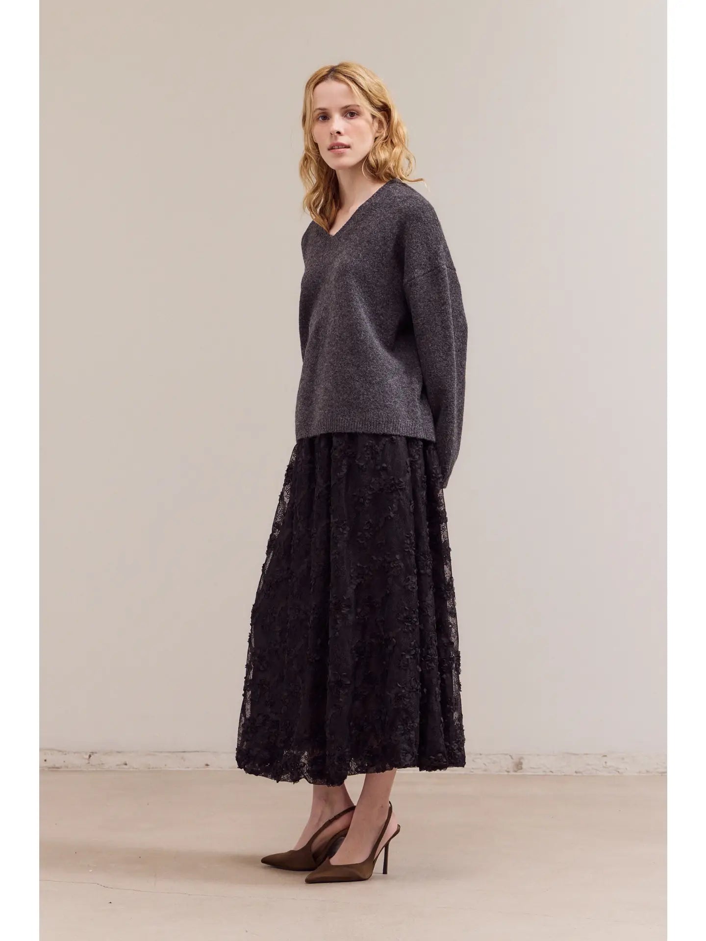 V-Neck Pullover Sweater