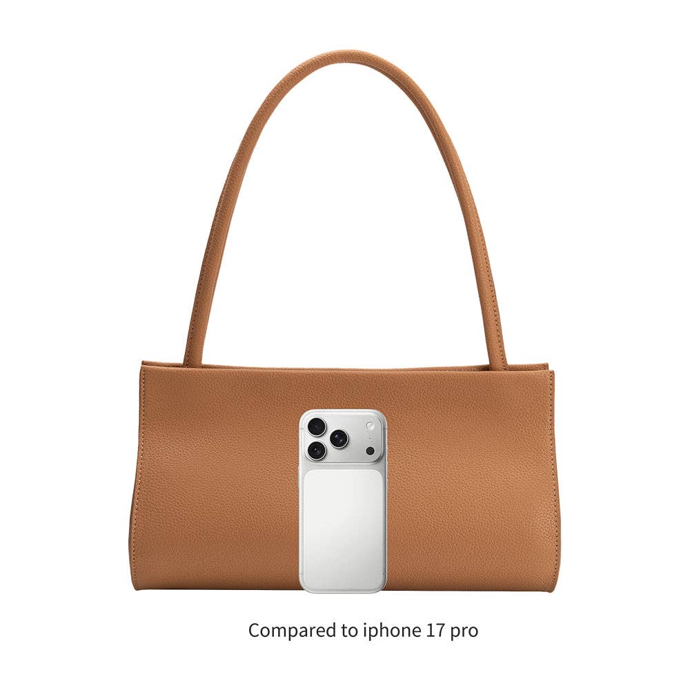 Ryleigh Tan Recycled Vegan Leather Shoulder Bag