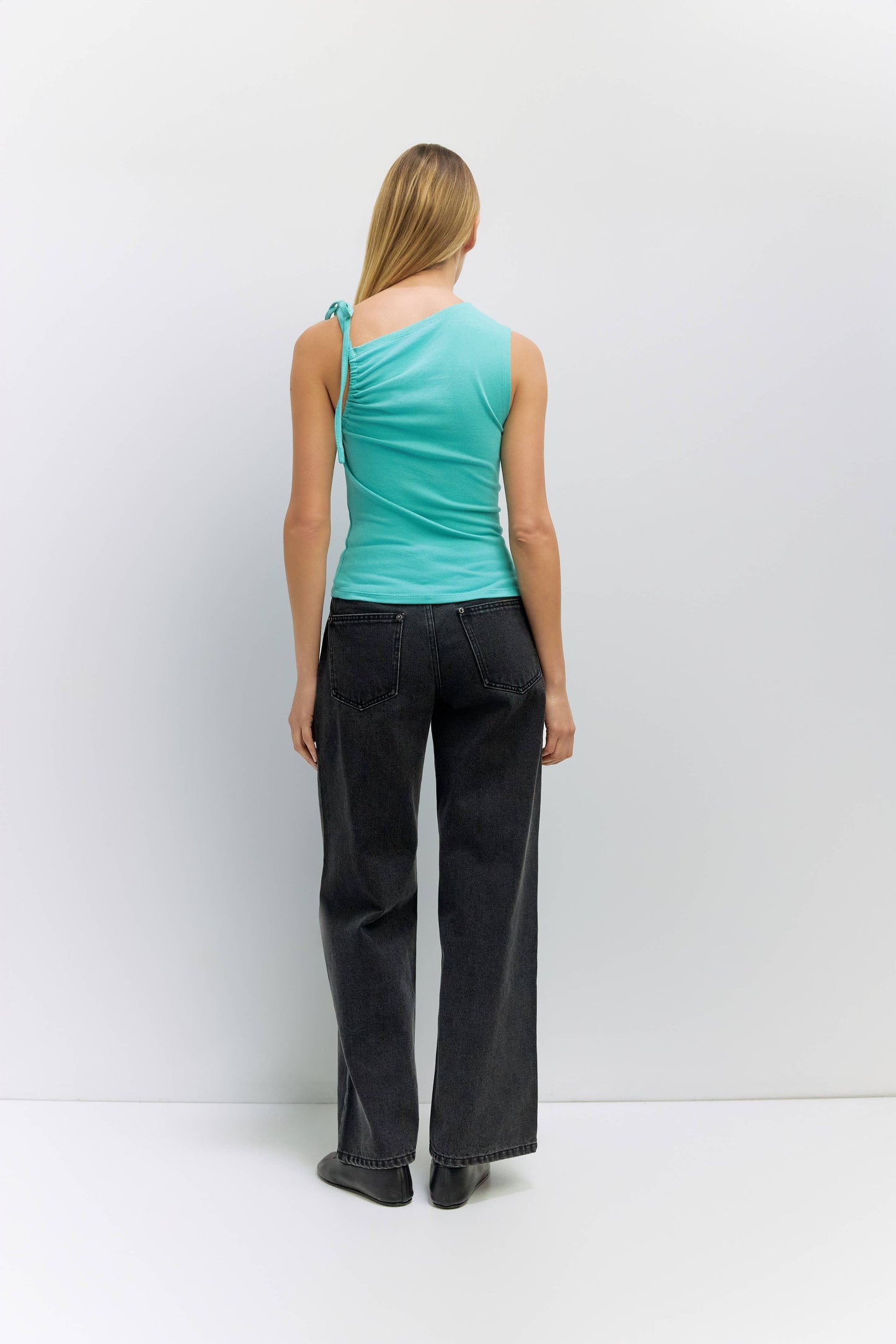 Asymmetrical Tie Knit Tank