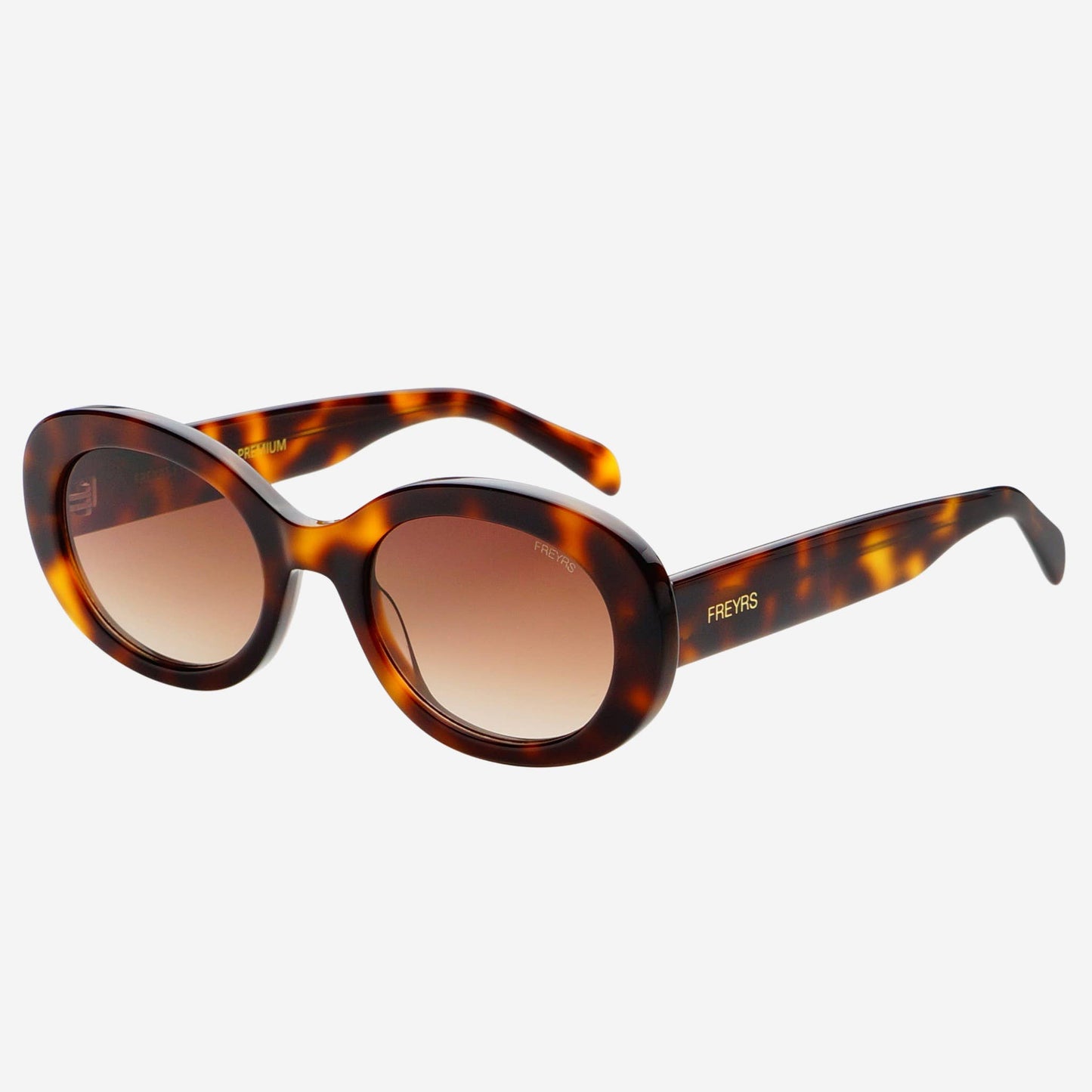 Aria Brown Tortoise Oval Sunglasses