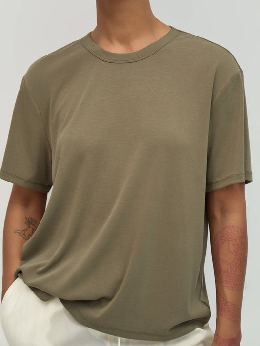 Oversized Modal Crew Neck Tee