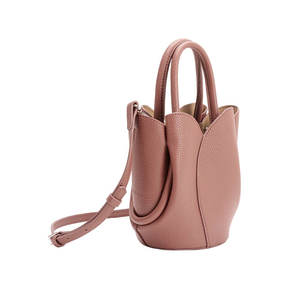 Tulip Mini Rose Vegan Leather Top Handle