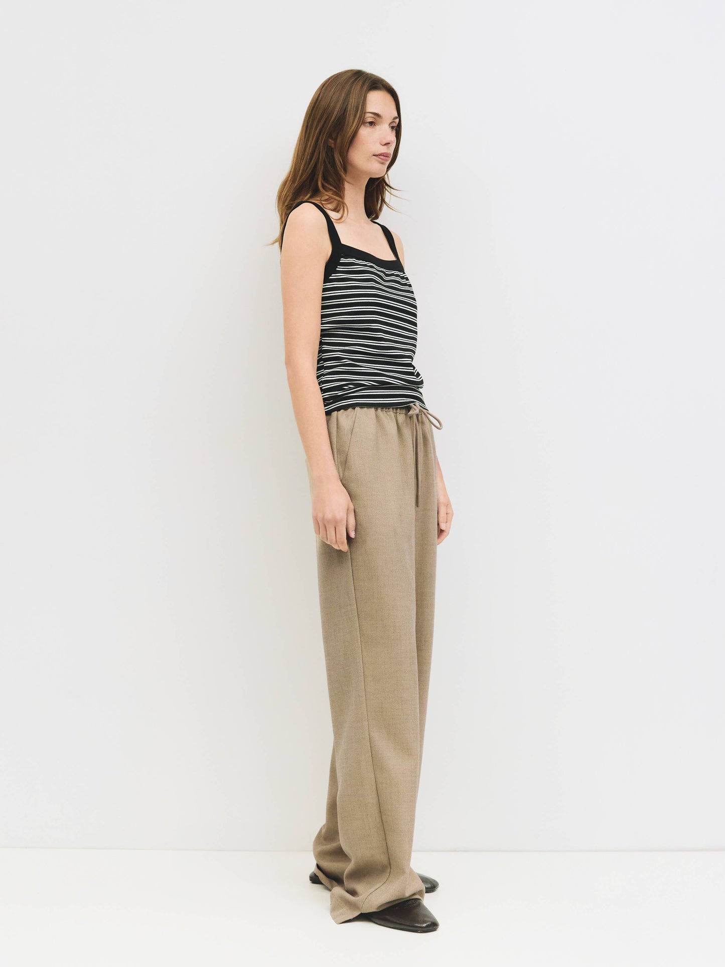 Pull-On Wide Leg Trouser Pant
