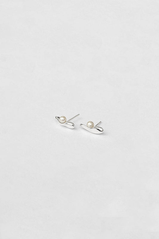 Hidden Pearl Stud Earrings
