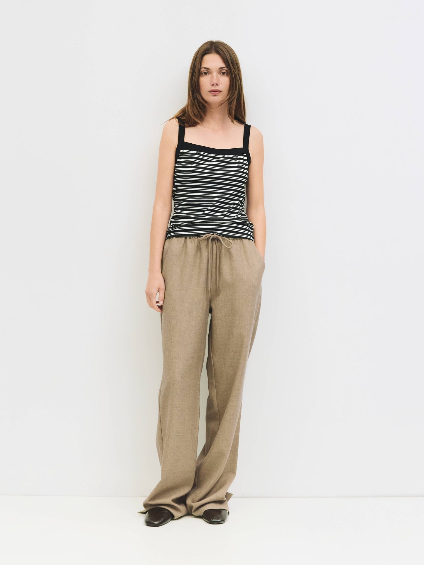 Pull-On Wide Leg Trouser Pant