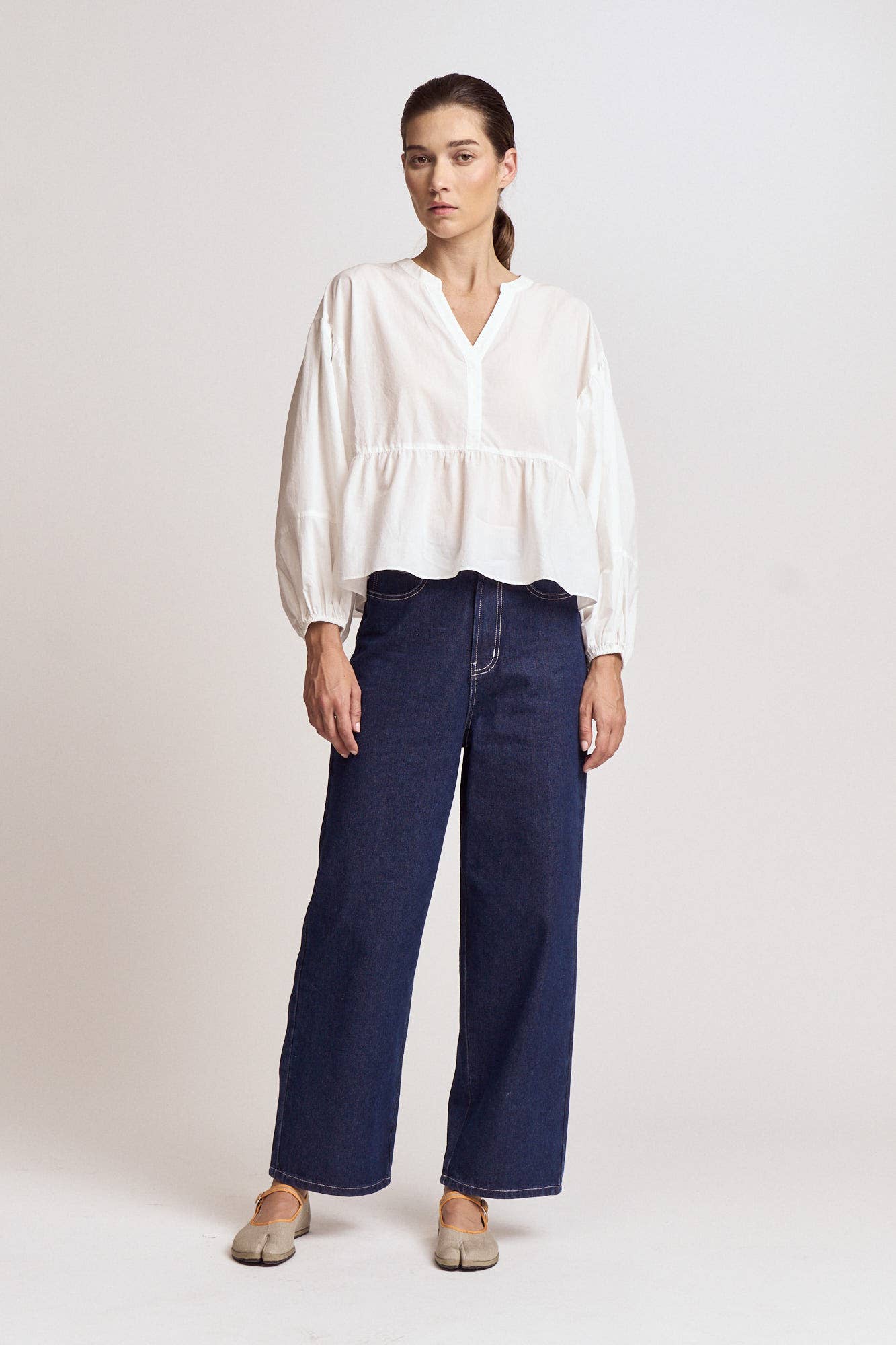  Indigo Denim Balloon Pants