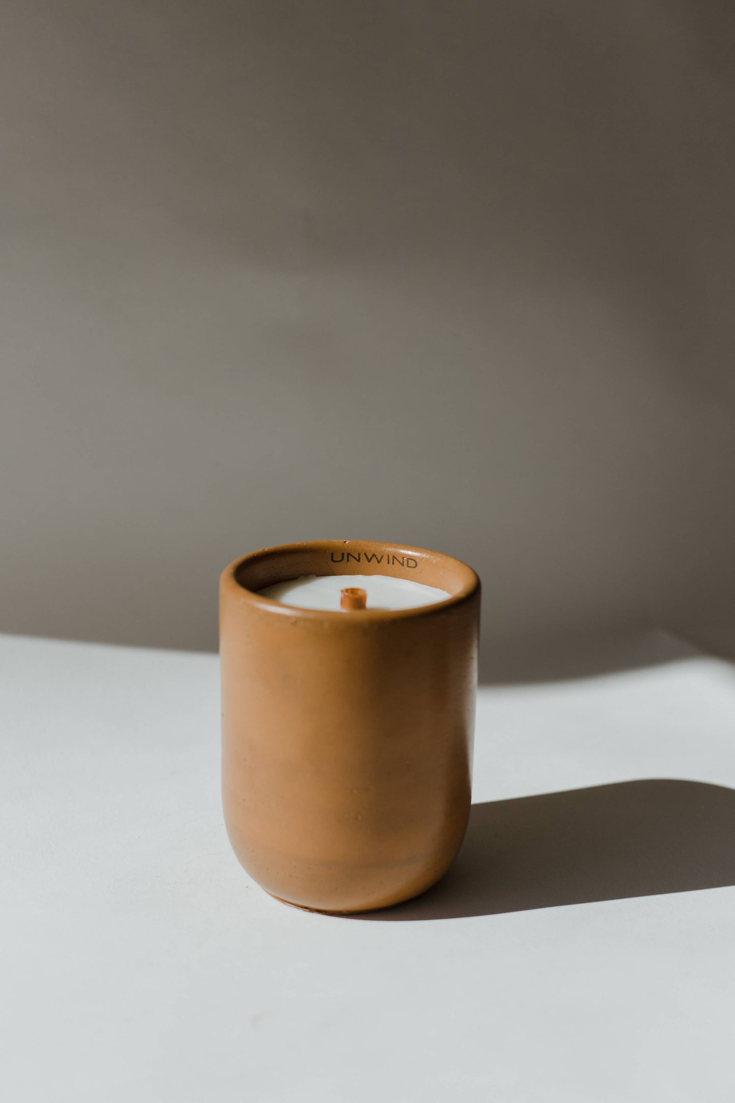 Unwind Scented Wooden Wick Coconut Wax Candle