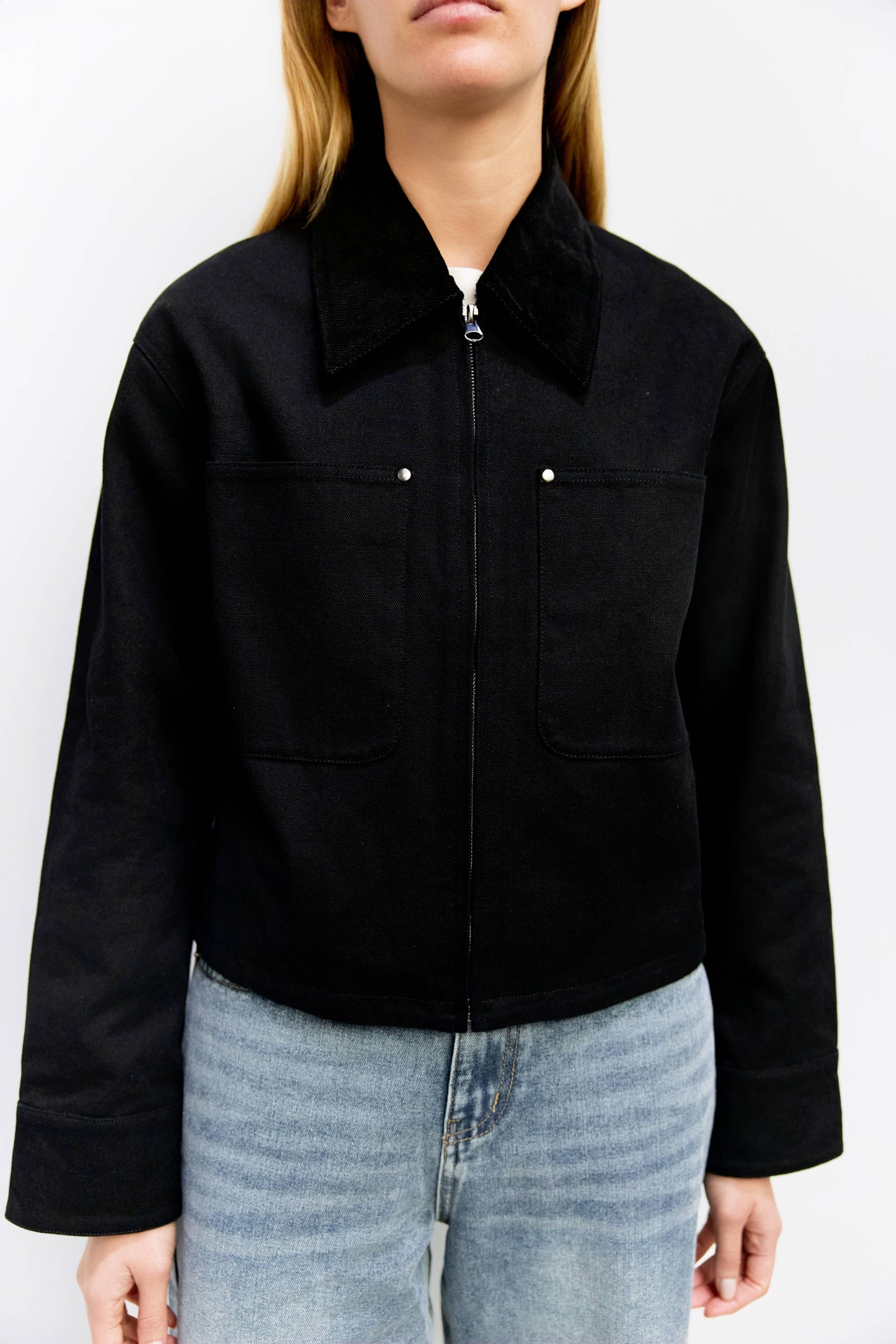 Black Twill Utility Jacket