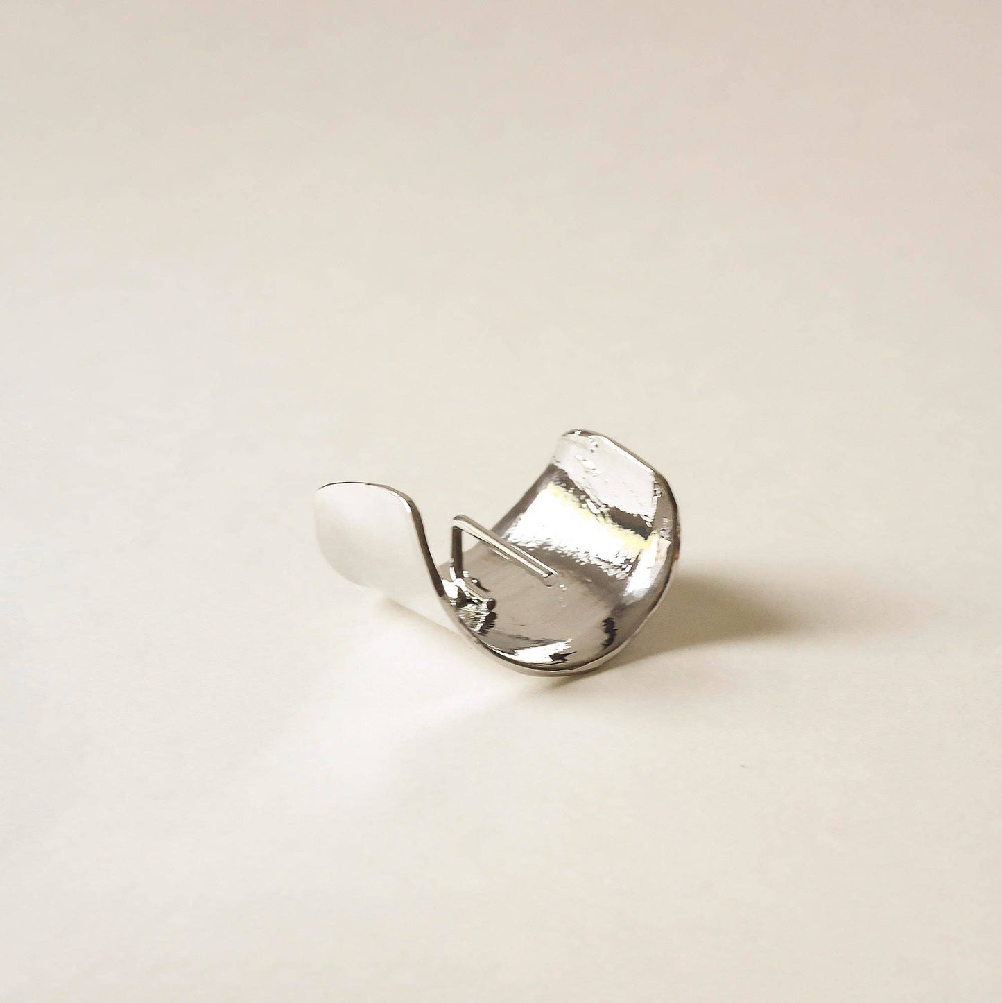 Silver Metal Hair Ponytail Cuff Stick