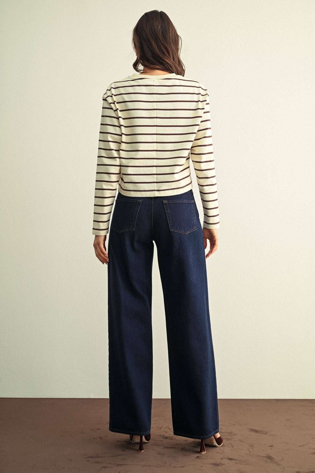 Dark Rinse Mid-Rise Trouser Jean