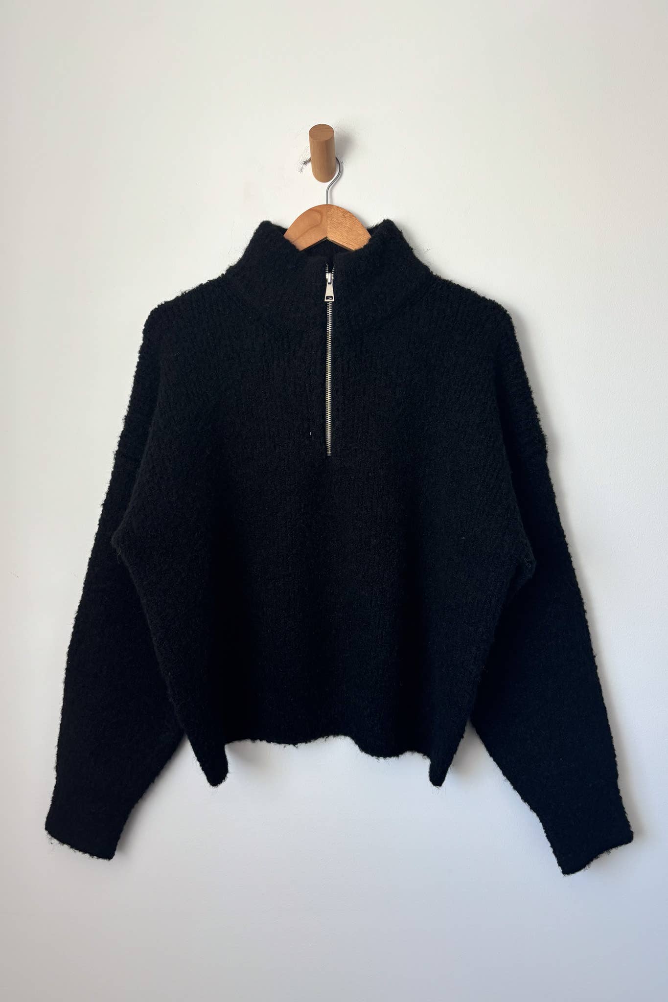 Andre Half Zip Mock Neck Pullover Sweater