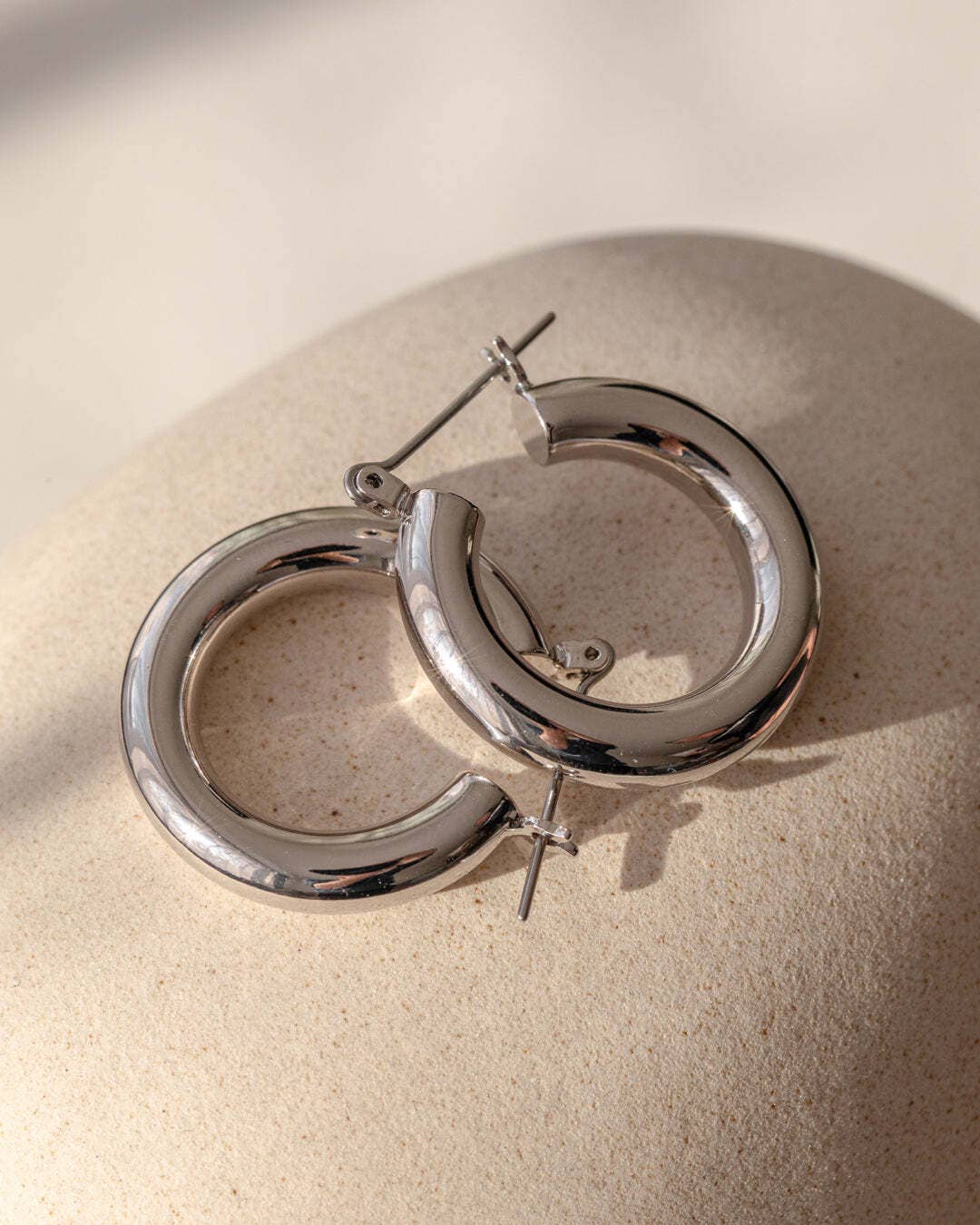 Silver Baby Amalfi Tube Hoops