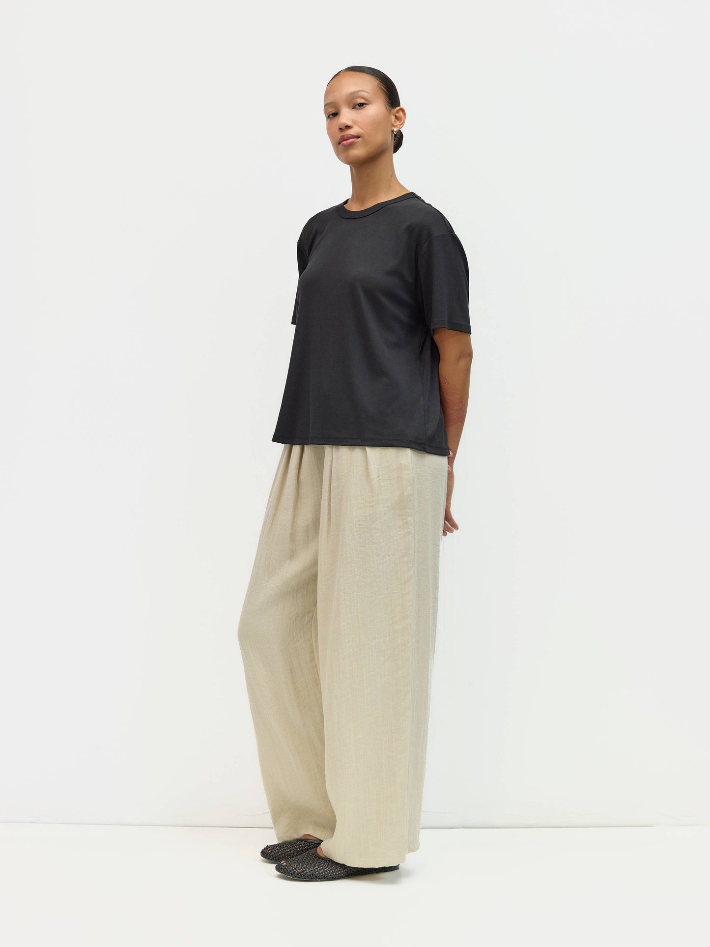 Oversized Modal Crew Neck Top