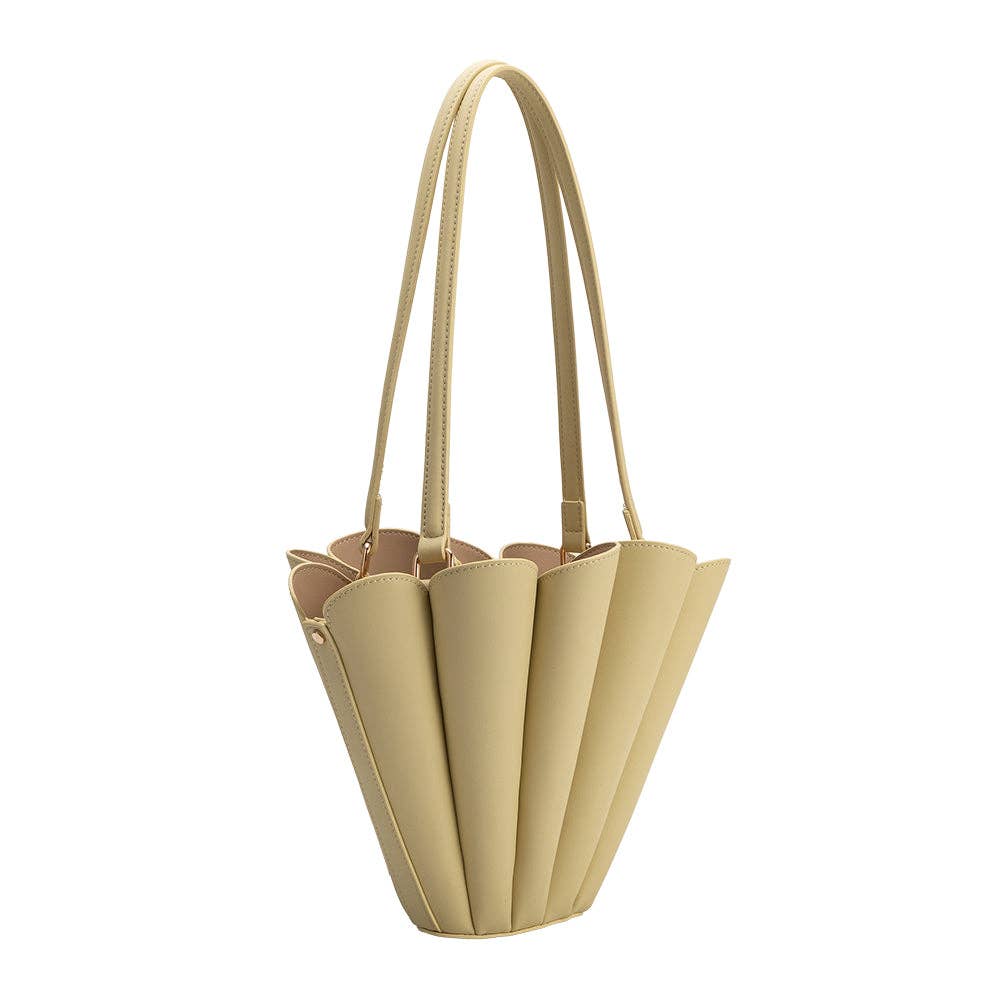 Shellie Yellow Vegan Leather Shoulder Bag