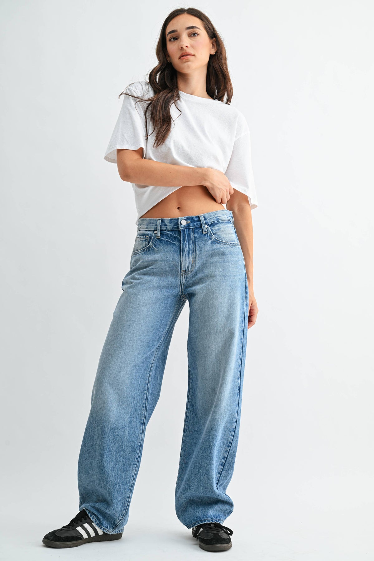 Light Wash Loose Straight Jean