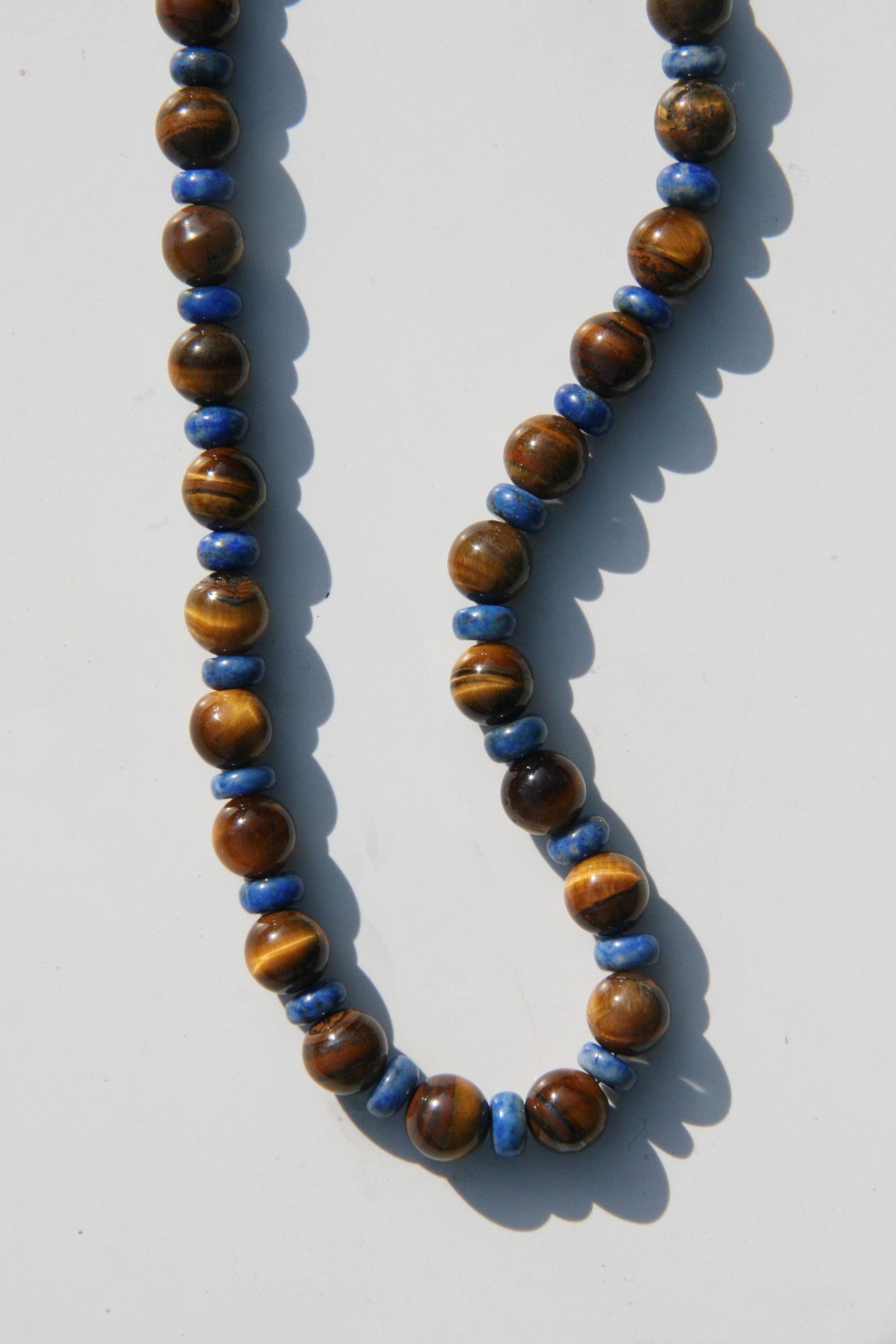 Lapis & Tiger's Eye Beaded Necklace