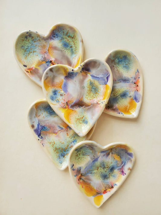 Handmade Ceramic Heart Trinket Dish