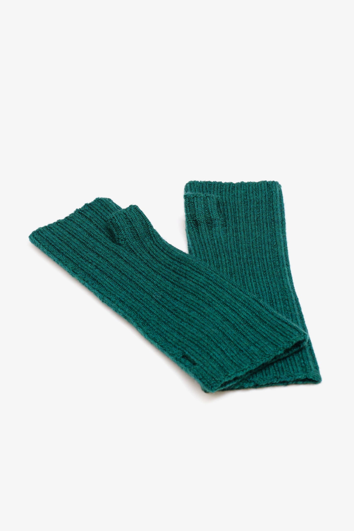 Alpine Fern Merino Wool Fingerless Gloves