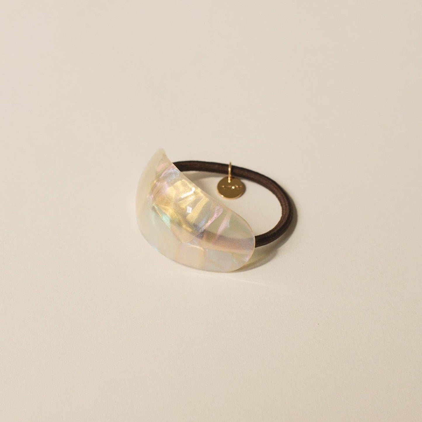 Crystal Shell Oval Resin Ponytail Hair Tie