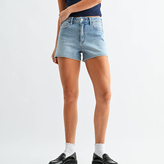 Light Wash Classic Hem Denim Short
