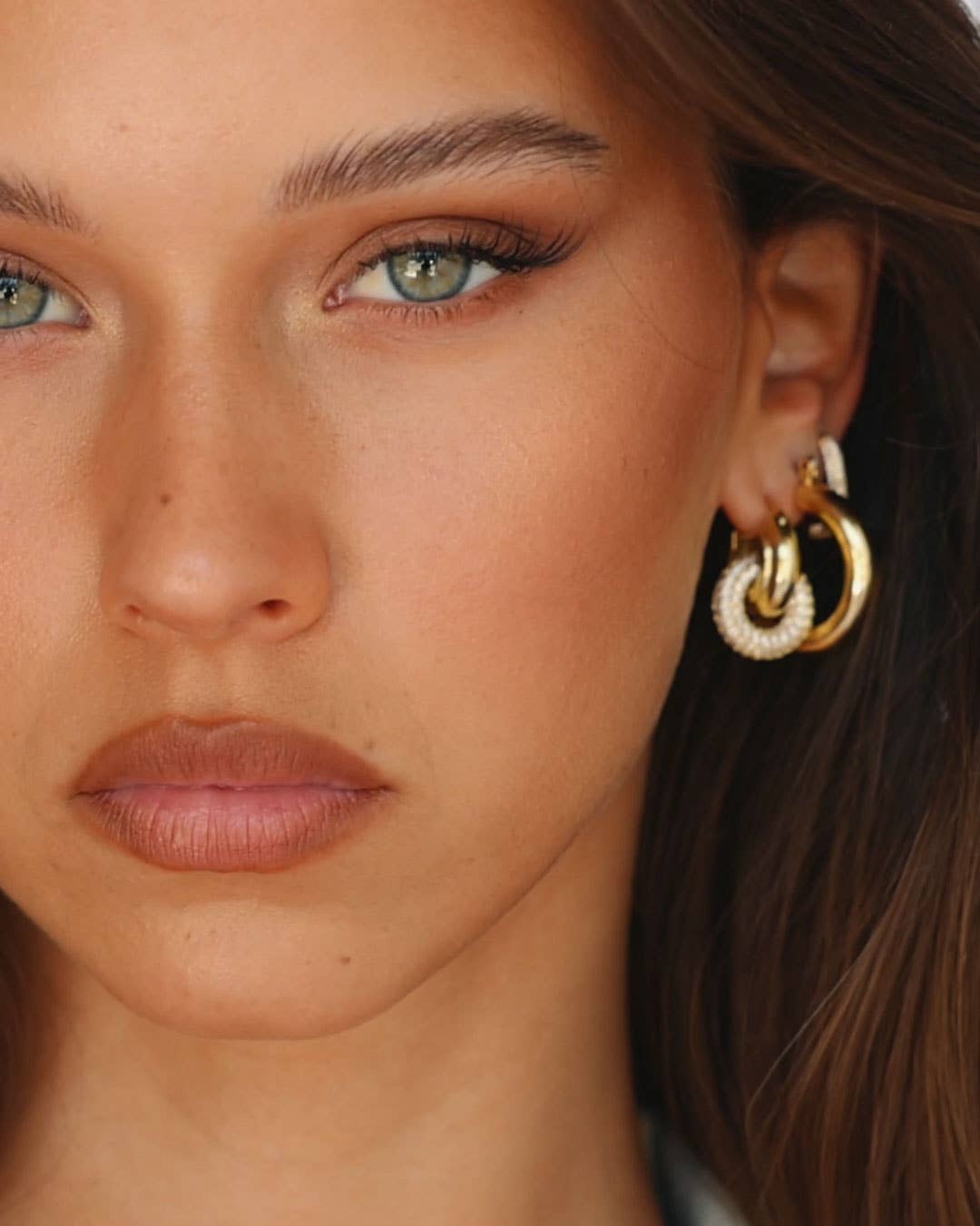 Gold Baby Amalfi Tube Hoops