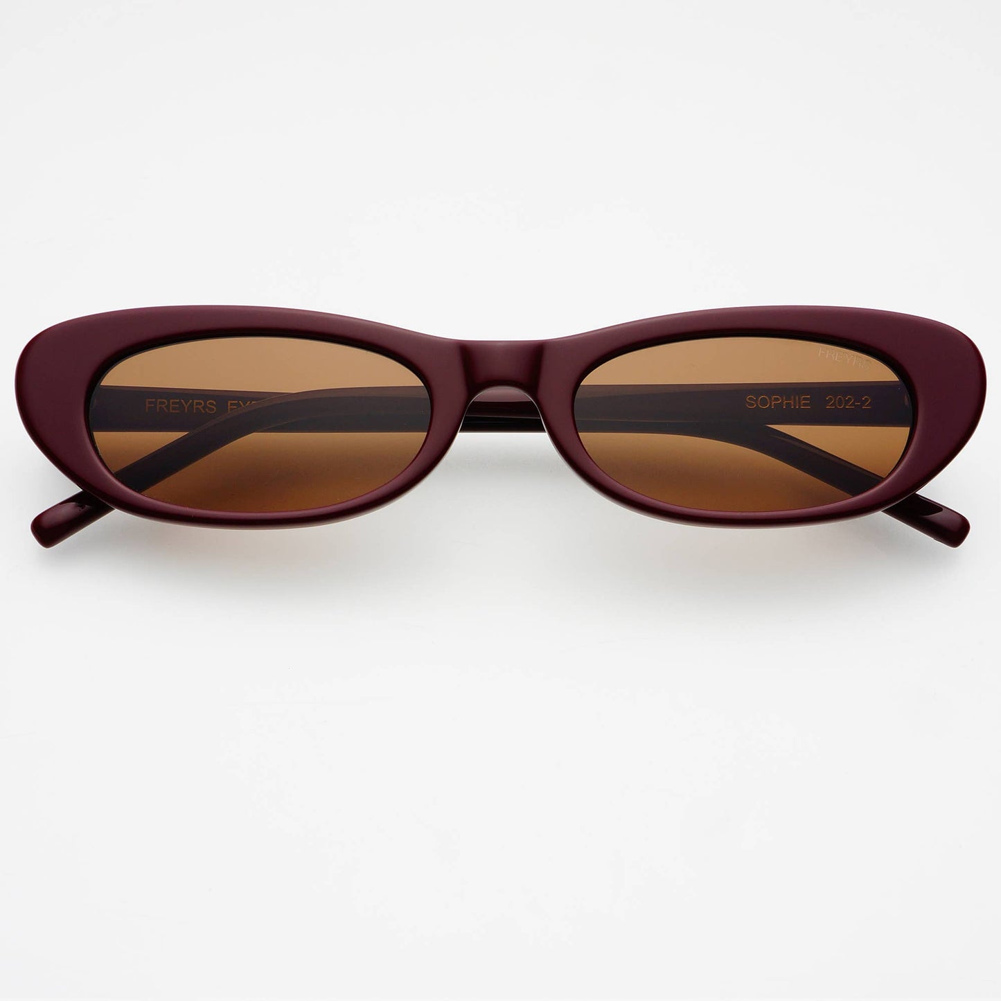 Sophie Burgundy Cat Eye Sunglasses