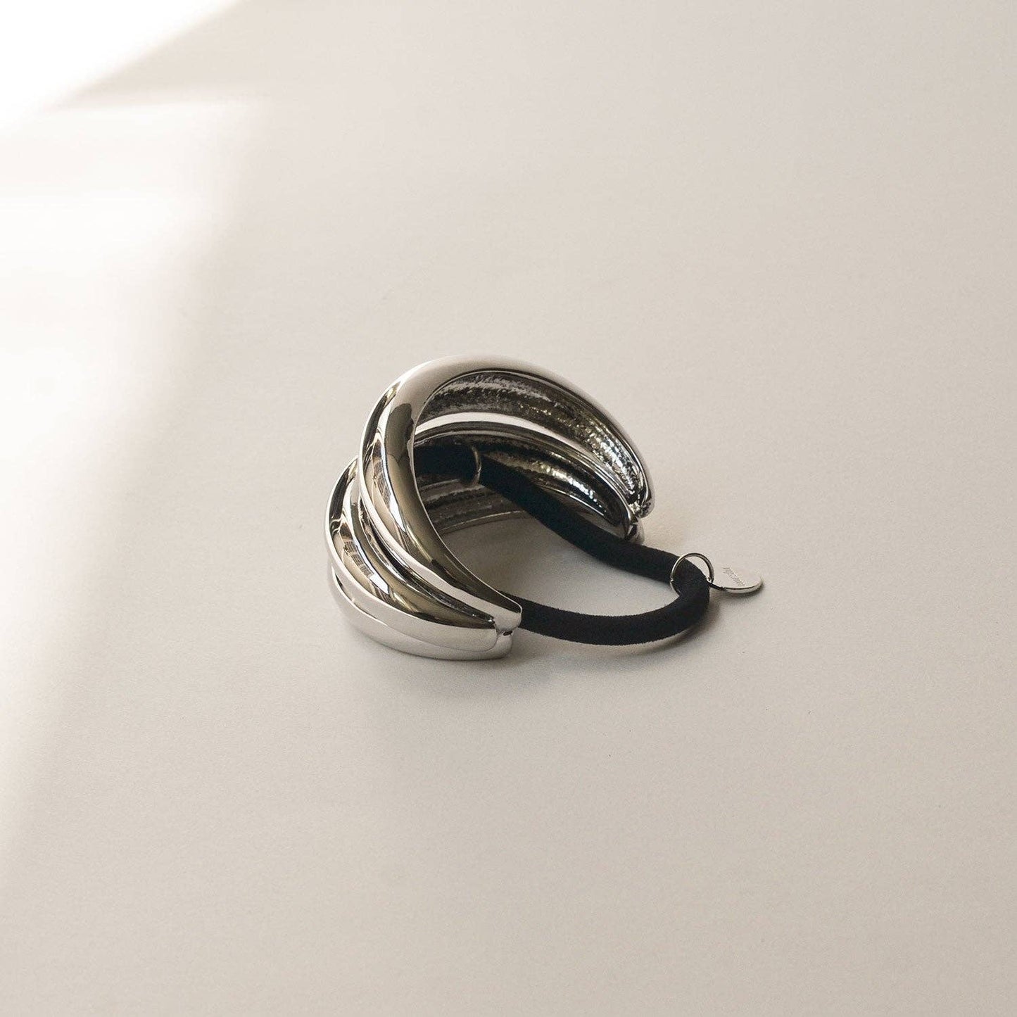 Silver Triple Arch Metal Ponytail Hair Tie