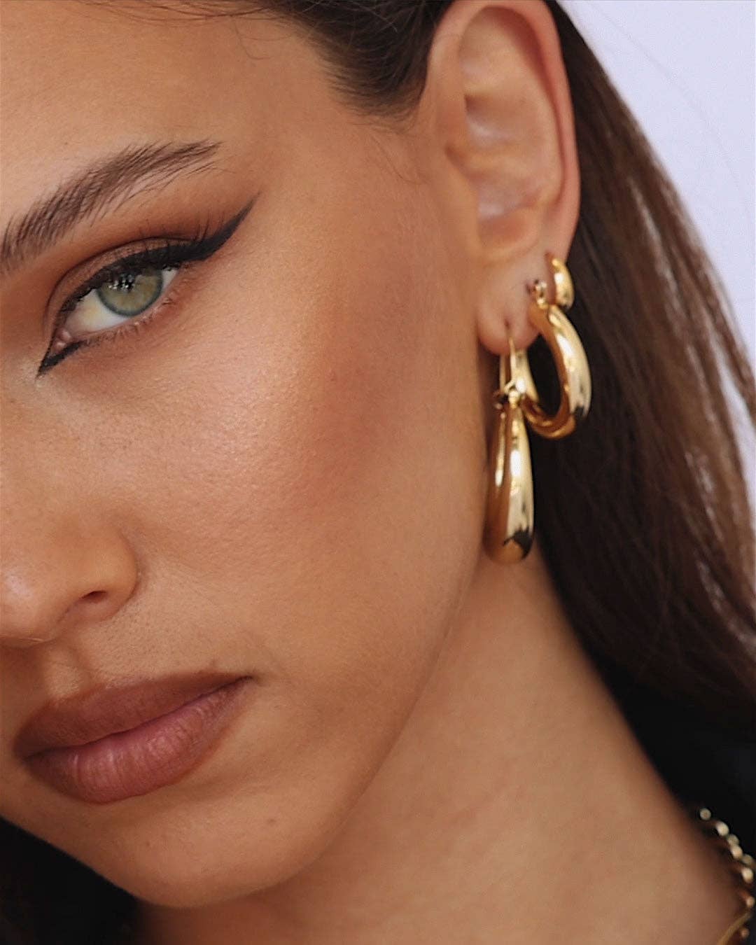 Gold Baby Amalfi Tube Hoops