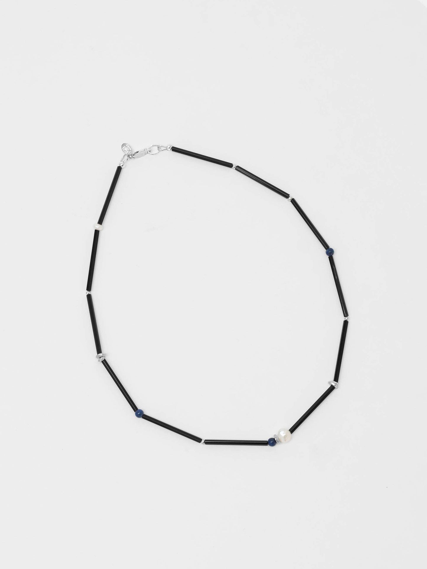 Mixed Lapis & Freshwater Pearl Beaded Necklace