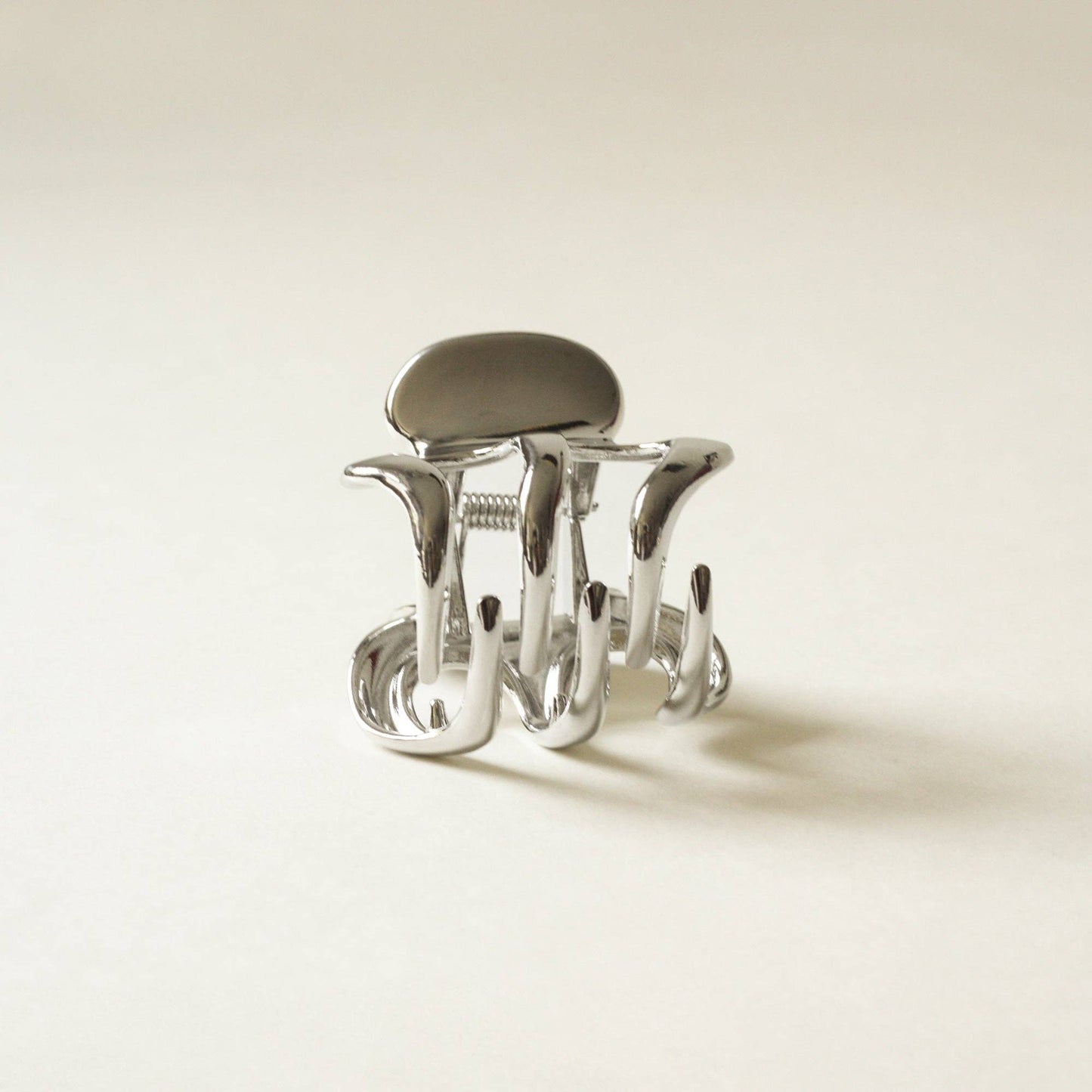 Silver Metal Hair Claw Clip