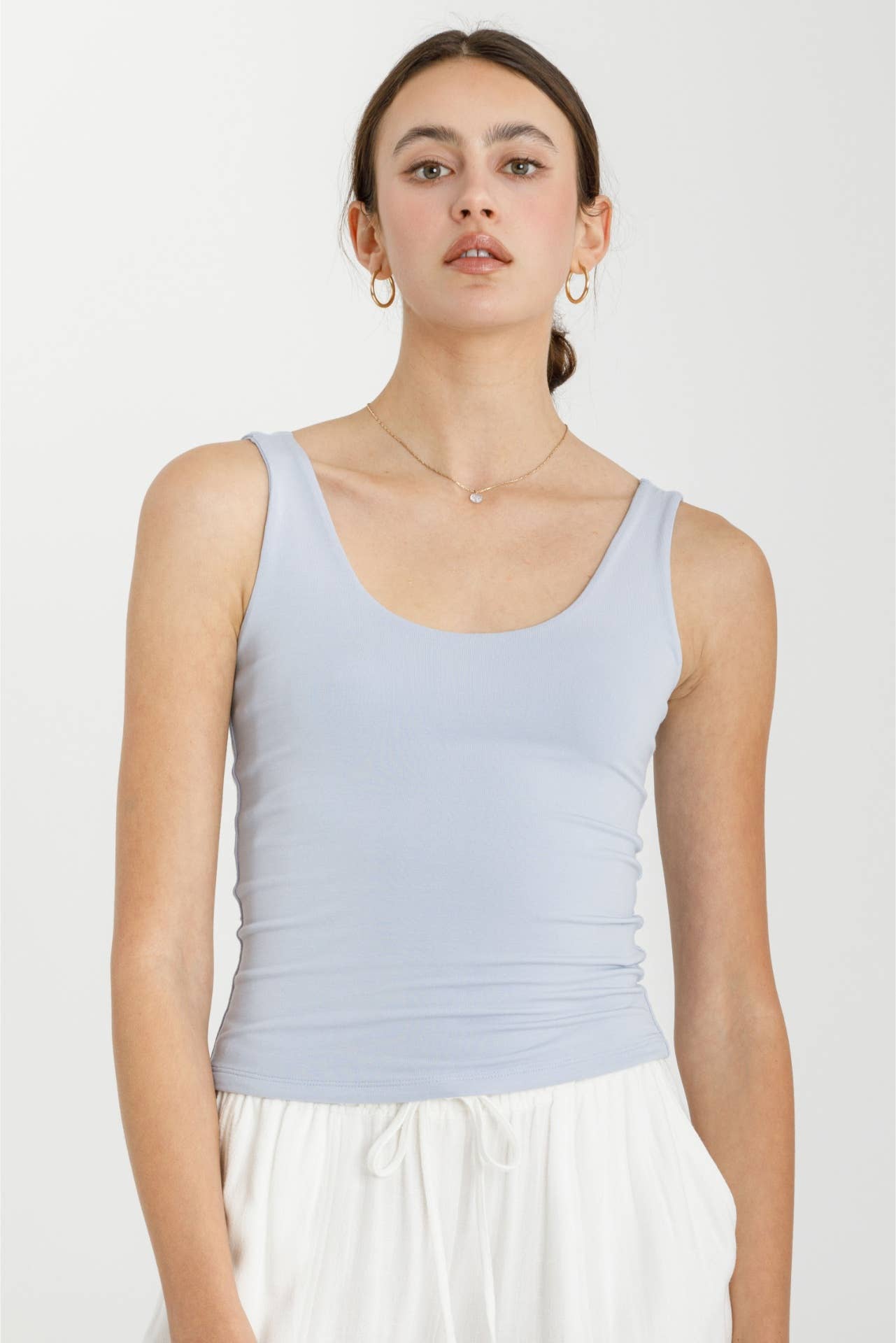 Scoop Neck Jersey Tank Top