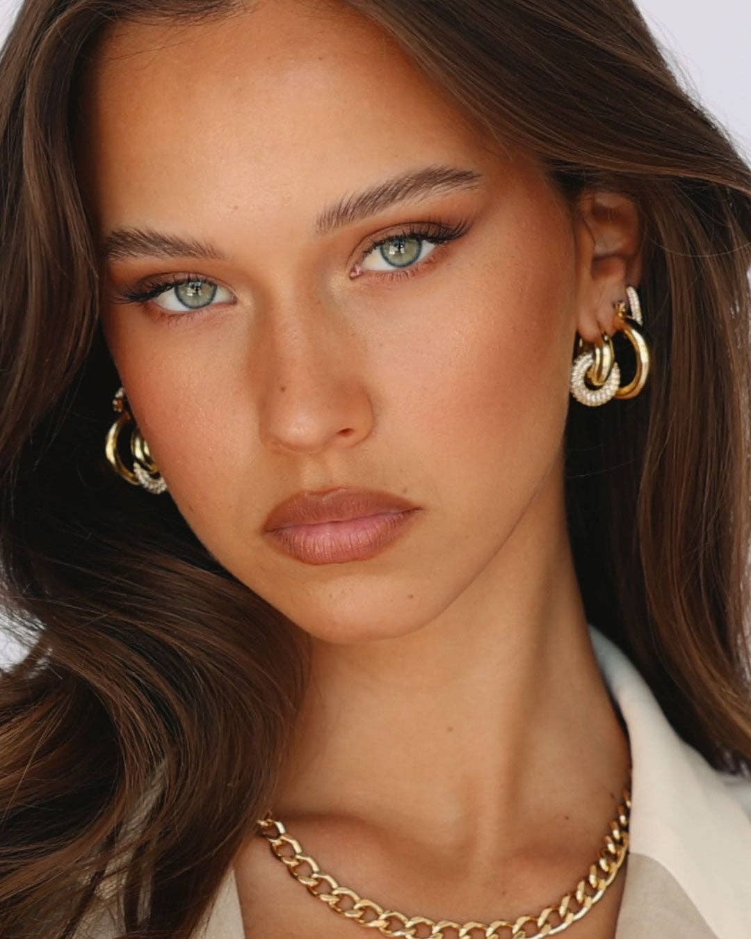Gold Baby Amalfi Tube Hoops